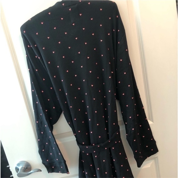 Plush Apparel Fleece Heart Print Robe NW T - Picture 11 of 13